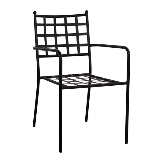 Metallic Armchair Hm5508 Black Color 46x58x88 Cm