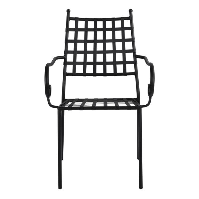 Metallic Armchair Kennedy Hm5171.11 Black Color 57x60x92h Cm