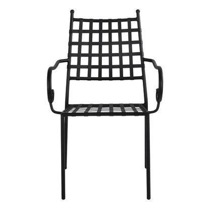 Metallic Armchair Kennedy Hm5171.11 Black Color 57x60x92h Cm
