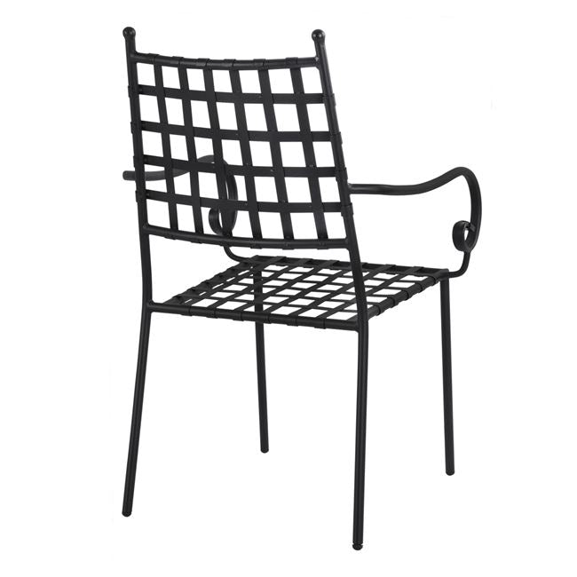 Metallic Armchair Kennedy Hm5171.11 Black Color 57x60x92h Cm
