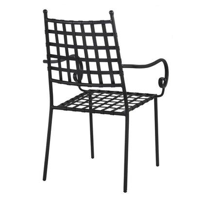 Metallic Armchair Kennedy Hm5171.11 Black Color 57x60x92h Cm
