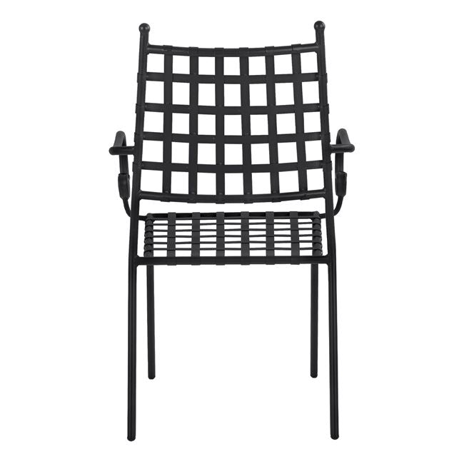 Metallic Armchair Kennedy Hm5171.11 Black Color 57x60x92h Cm