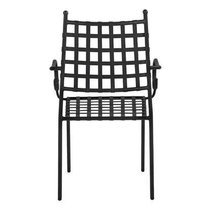 Metallic Armchair Kennedy Hm5171.11 Black Color 57x60x92h Cm