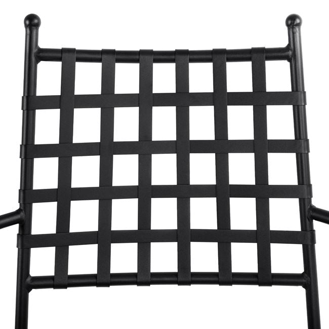 Metallic Armchair Kennedy Hm5171.11 Black Color 57x60x92h Cm
