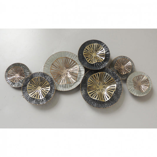 Metal Wall Decoration Hm7158 Carbon Grey-white-gold 98,5x7x46cm
