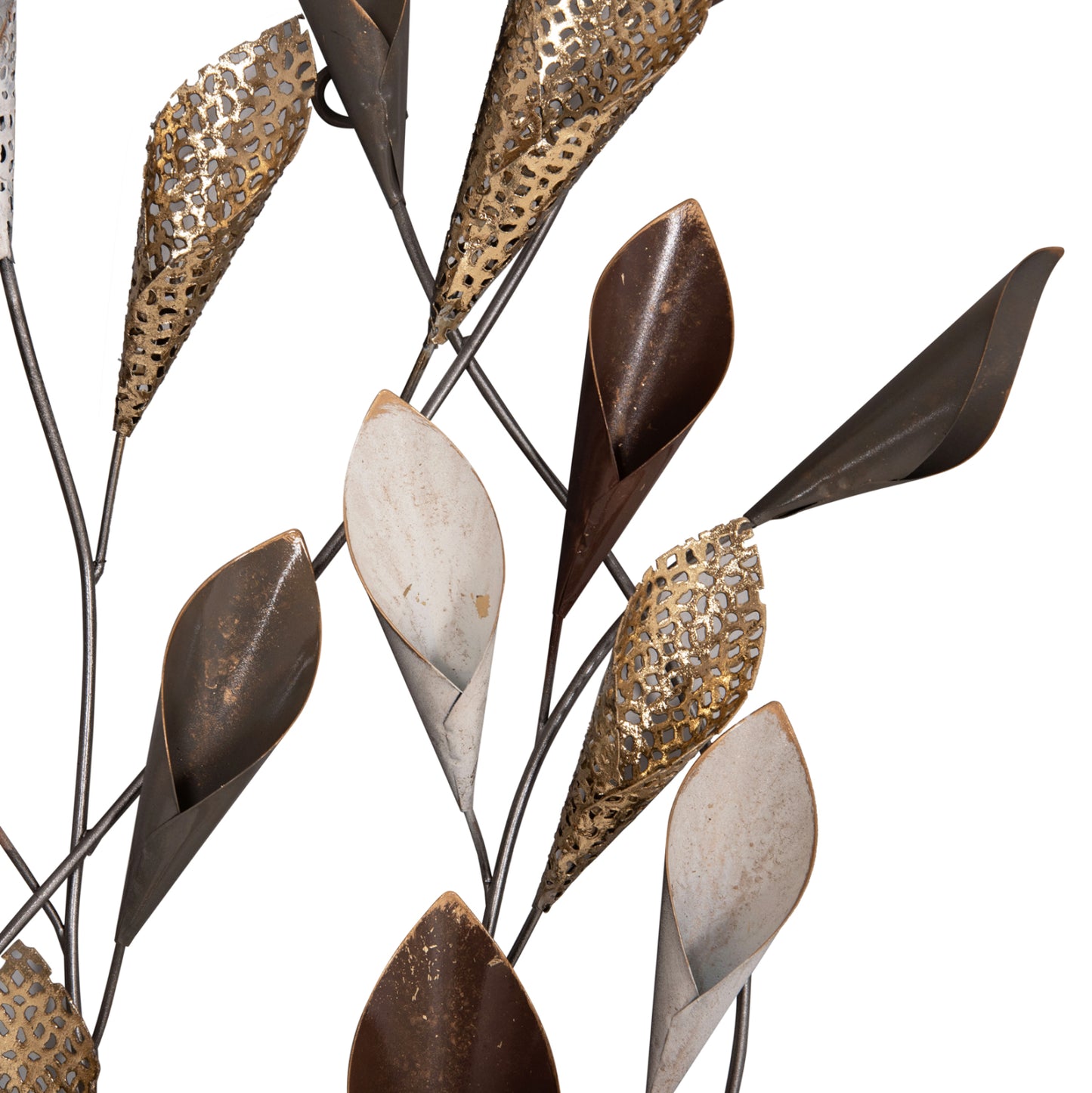 Metal Wall Decoration Hm7159 Charcoal Grey-gold 44x5x87cm