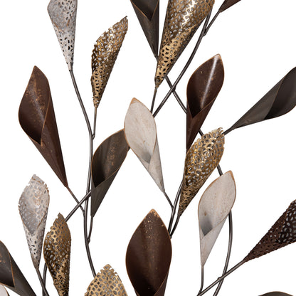 Metal Wall Decoration Hm7159 Charcoal Grey-gold 44x5x87cm