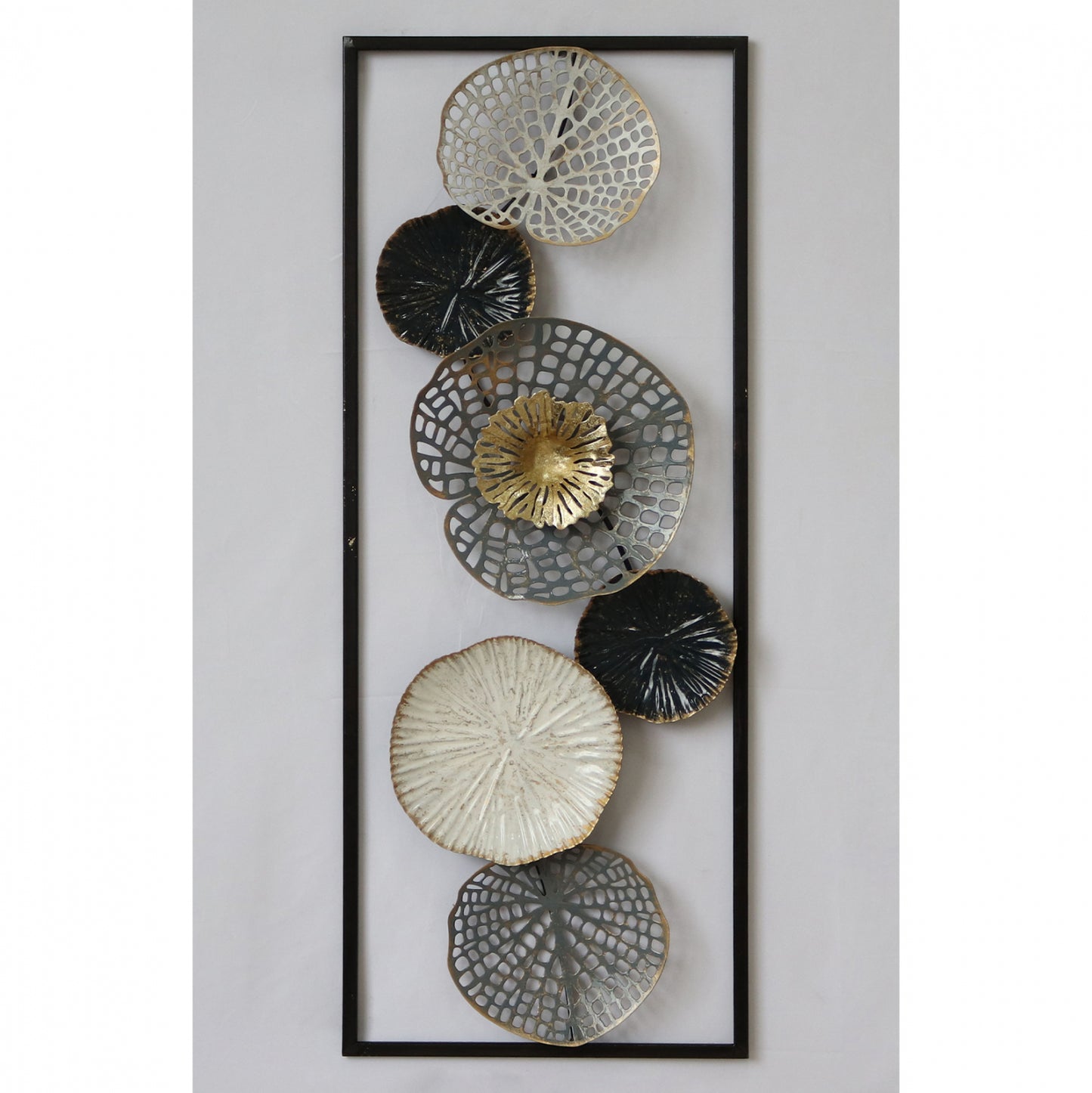 Metallic Wall Decoration Hm7169 Black White Silver 28x4x75Η Cm.