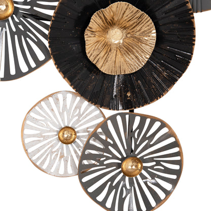 Metallic Wall Decoration Hm7170 Gray Ecru Gold 88x7x51y Cm.
