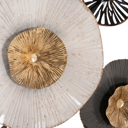 Metallic Wall Decoration Hm7170 Gray Ecru Gold 88x7x51y Cm.