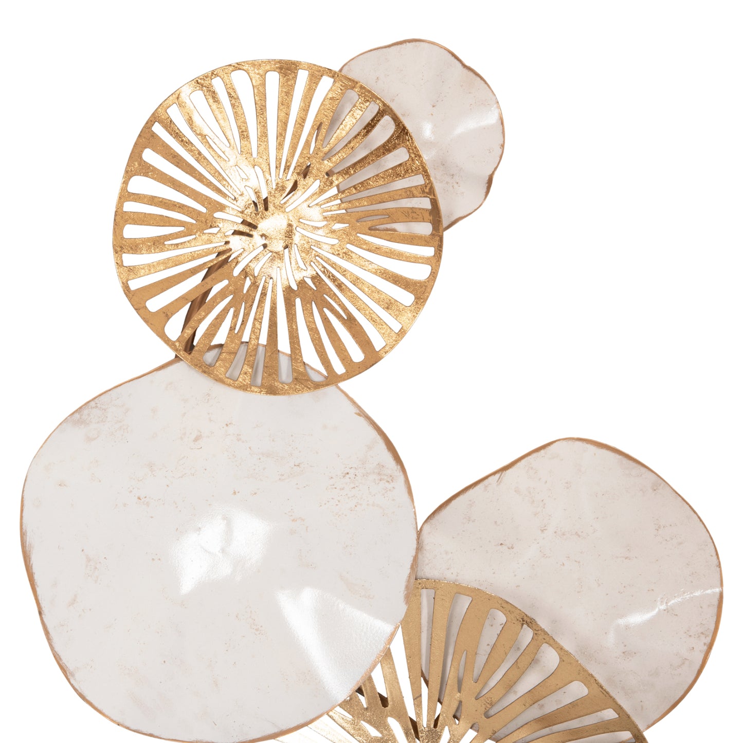 Metallic Wall Decoration Hm7177 Gold White 74x10x38Η Cm.