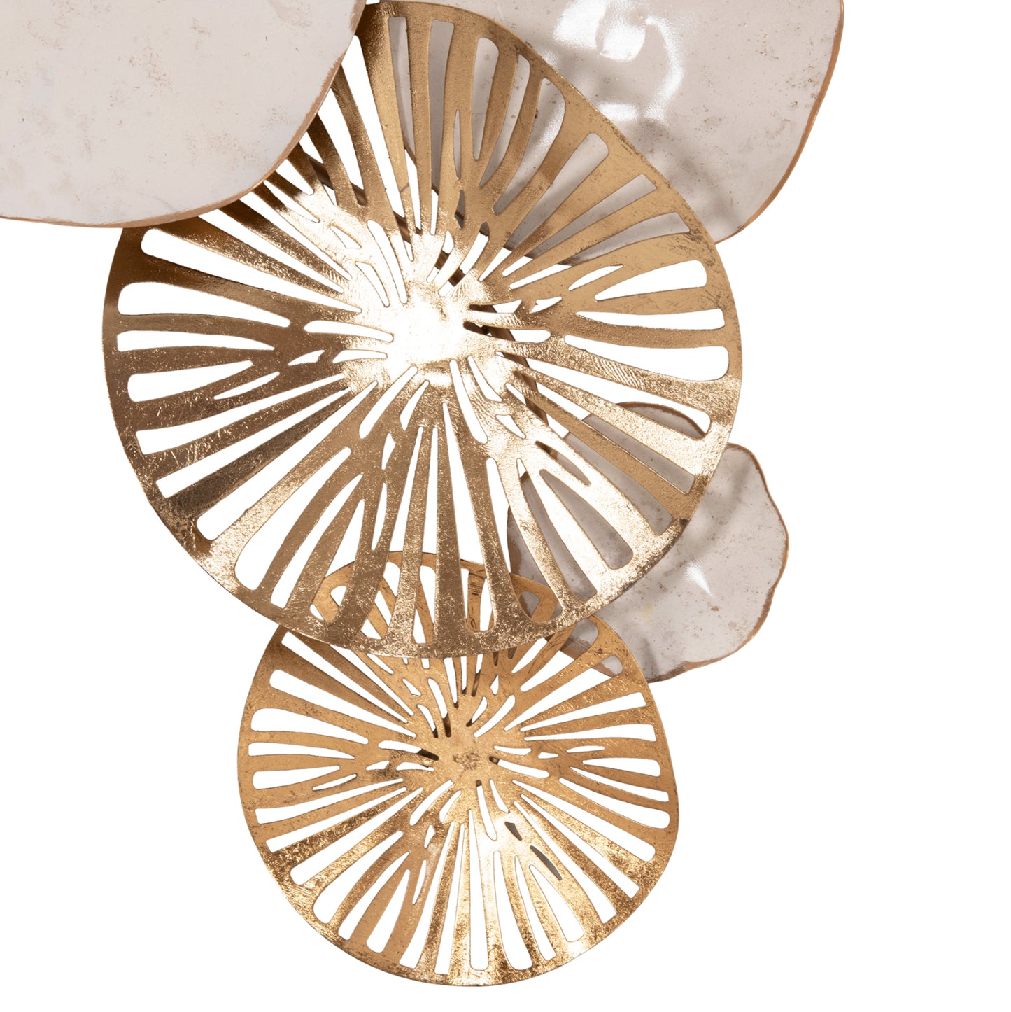 Metallic Wall Decoration Hm7177 Gold White 74x10x38Η Cm.