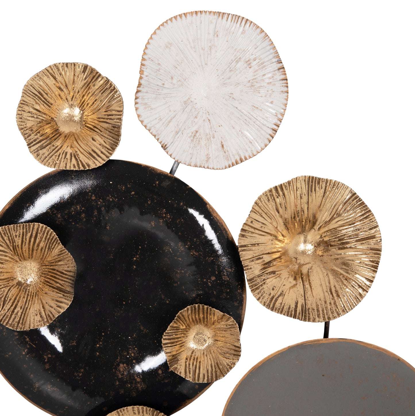 Metallic Wall Decoration Hm7179 Gray Gold 66x6x38y Cm.