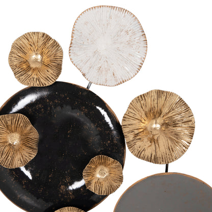 Metallic Wall Decoration Hm7179 Gray Gold 66x6x38y Cm.