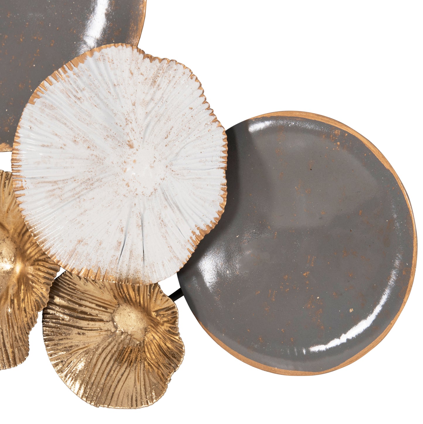 Metallic Wall Decoration Hm7179 Gray Gold 66x6x38y Cm.