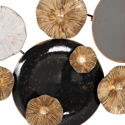 Metallic Wall Decoration Hm7179 Gray Gold 66x6x38y Cm.