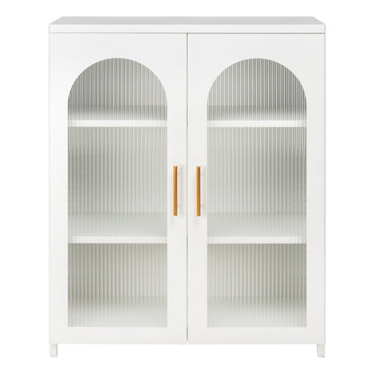 Display Cabinet Metallic Caril Hm9571.02 White 80x37-40x102hcm.