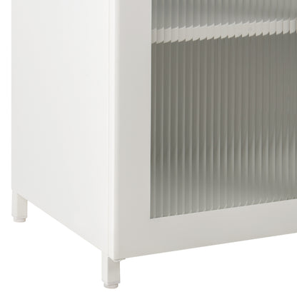 Display Cabinet Metallic Caril Hm9571.02 White 80x37-40x102hcm.