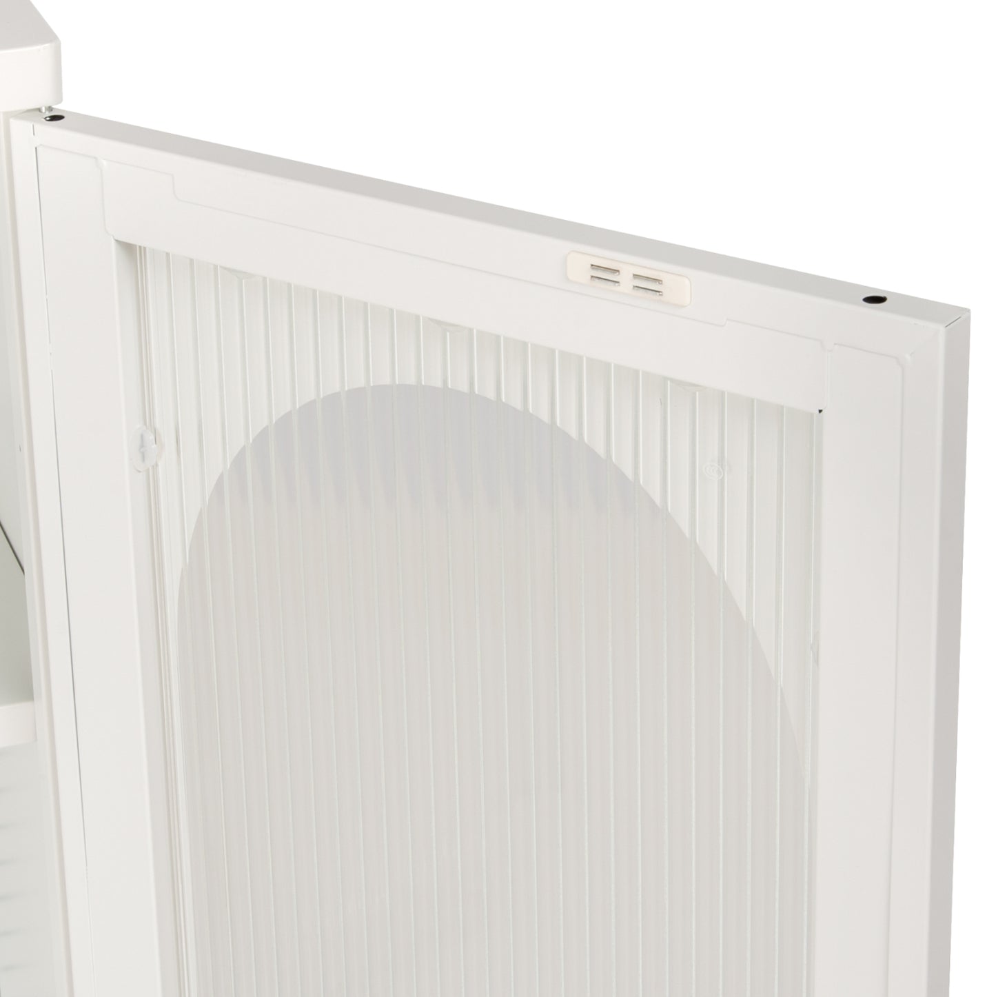 Display Cabinet Metallic Caril Hm9571.02 White 80x37-40x102hcm.
