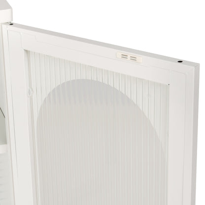 Display Cabinet Metallic Caril Hm9571.02 White 80x37-40x102hcm.