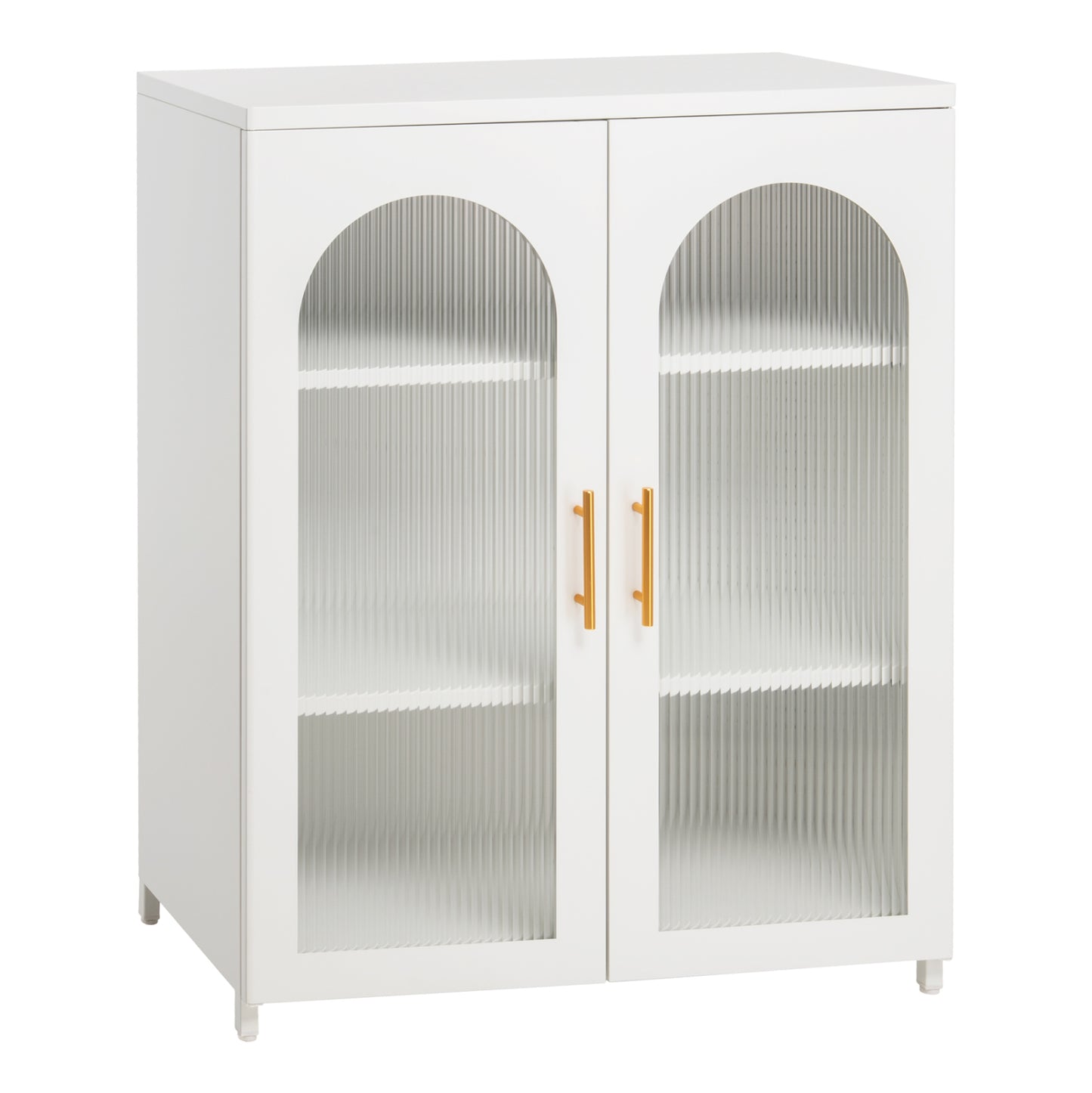 Display Cabinet Metallic Caril Hm9571.02 White 80x37-40x102hcm.