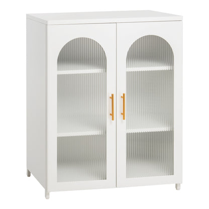 Display Cabinet Metallic Caril Hm9571.02 White 80x37-40x102hcm.
