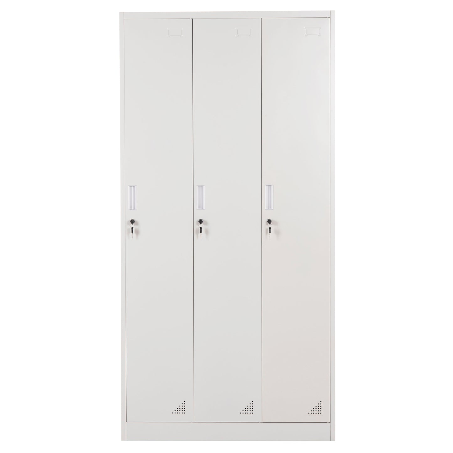 Metal Triple Locker With Keylocks Altona Hm5634.11 Grey 90x45x185hcm.
