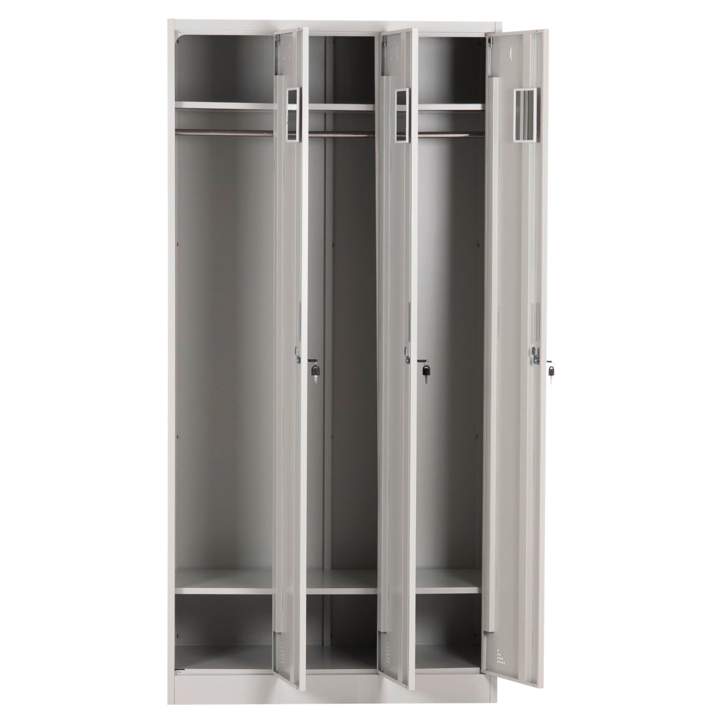 Metal Triple Locker With Keylocks Altona Hm5634.11 Grey 90x45x185hcm.