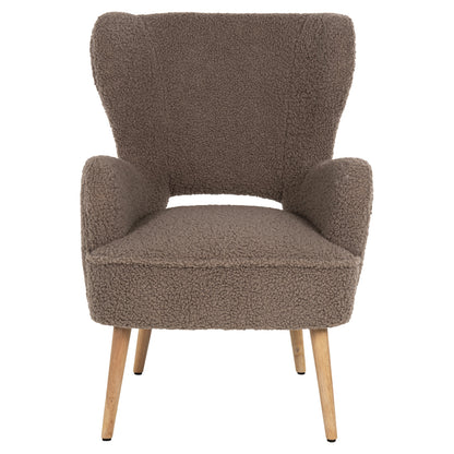 Armchair Mylie Hm8394.25 Boucle Fabric Light Brown Color  67x75x93hcm.