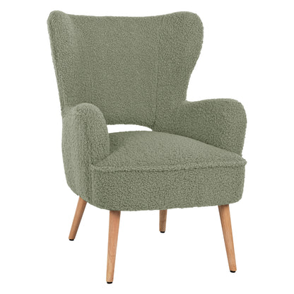 Armchair Mylie Hm8394.27 Pistachio Green Boucle Fabric 66x75x93hcm.