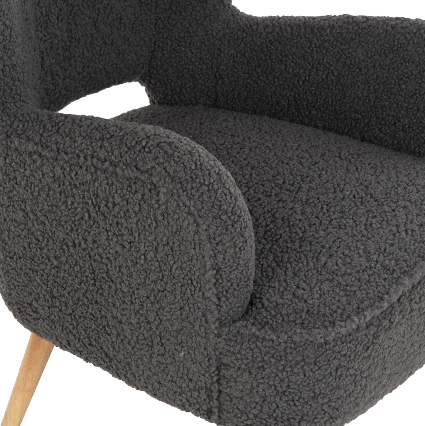 Armchair Mylie Hm8394.21 Grey Boucle Fabric 66x75x93hcm.