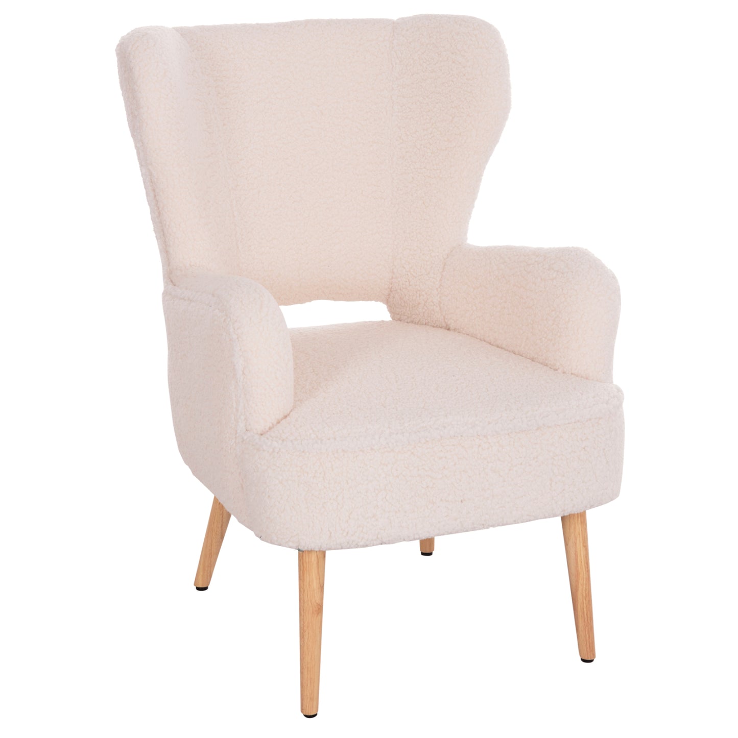 Armchair Mylie Hm8394.23 White Boucle Fabric 66x76x90hcm.