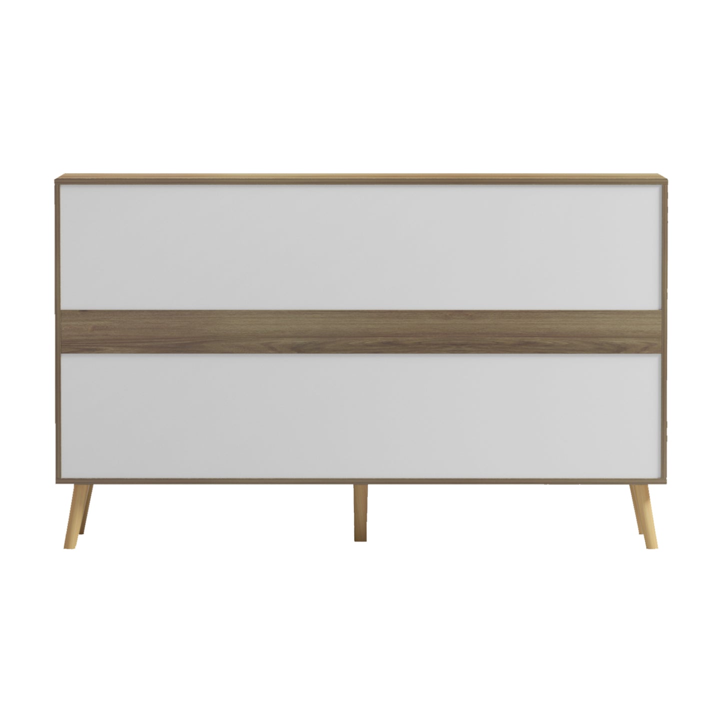 Sideboard Faestro Hm18371 Melamine In Natural Wood Color--solid Beech Wood Legs 140x40x85hcm.
