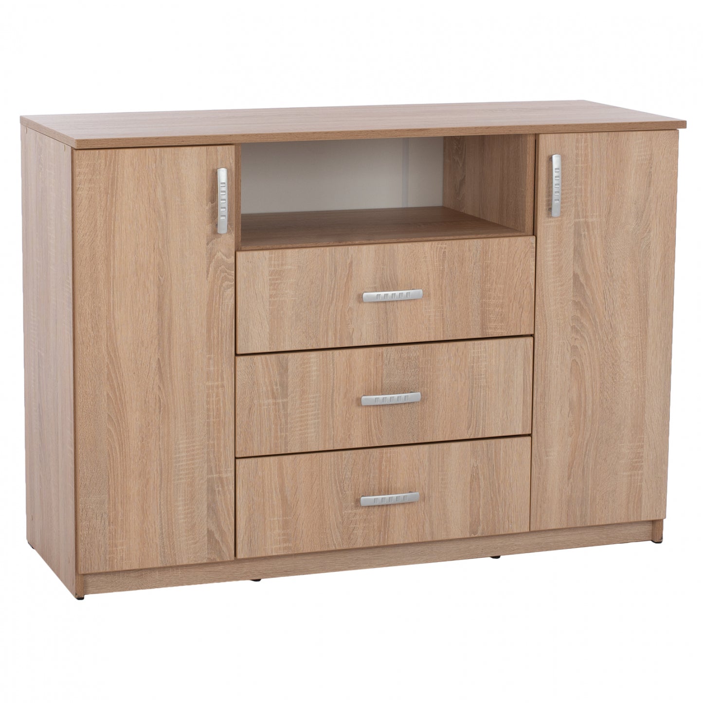 Buffet With 2 Cabinets And 3 Drawers Sonama Oak Hm2430 120x45x85cm.