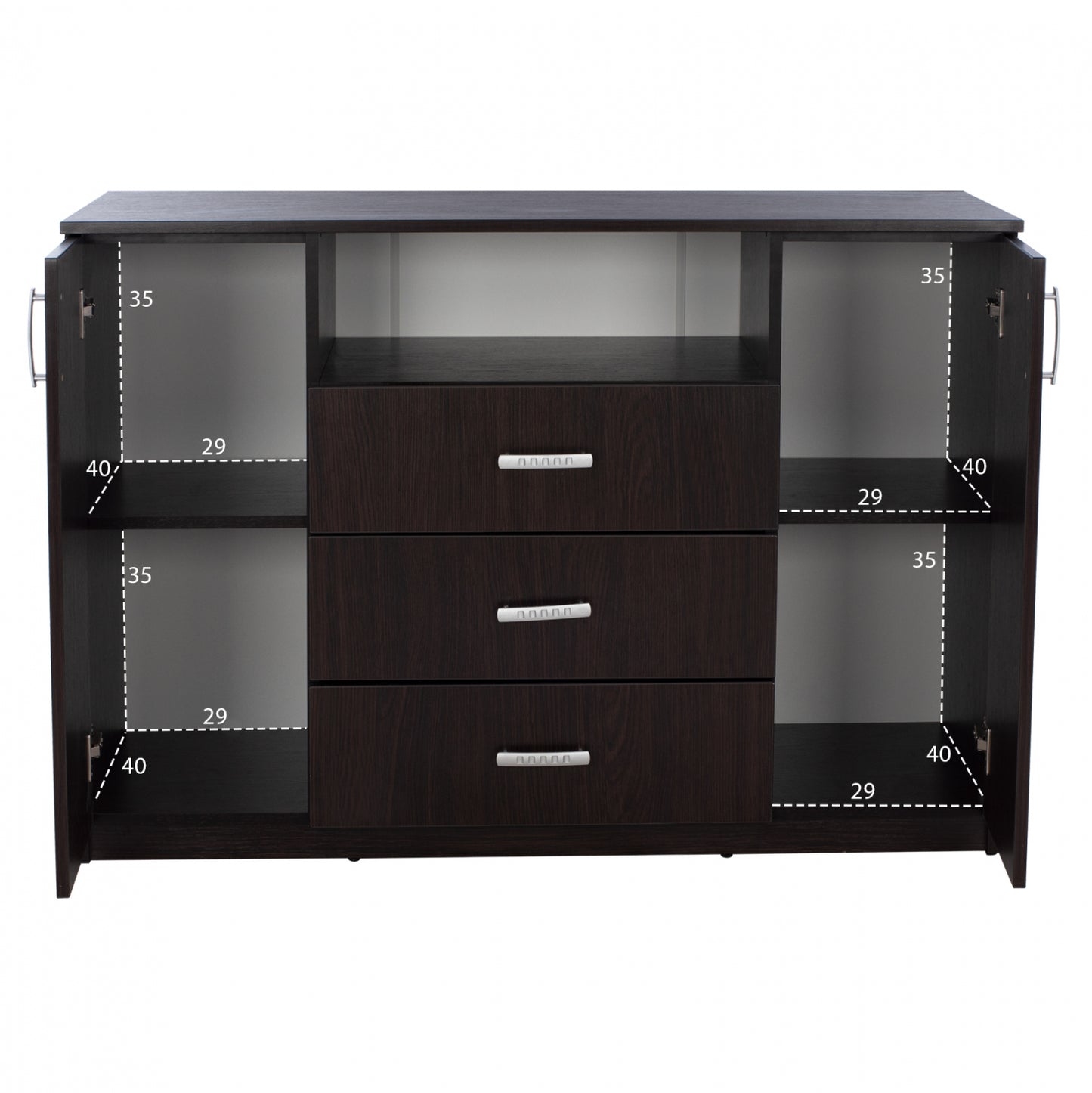 ΜΠΟΥΦΕΣ ΜΕ 2 ΝΤΟΥΛΑΠΙΑ Κ 3 ΣΥΡΤΑΡΙΑ Adler Wenge Hm2430.02 120x45x85y εκ.