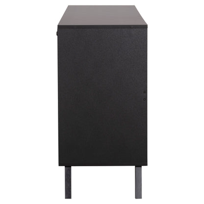 Buffet Kruden Hm9446.11 Melamine In Black-natural 180x40x78.6hcm.