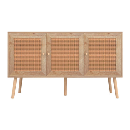 Buffet Melamine Colm With Synthetic Rattan Doors Hm9220.11 120Χ39Χ70hcm.