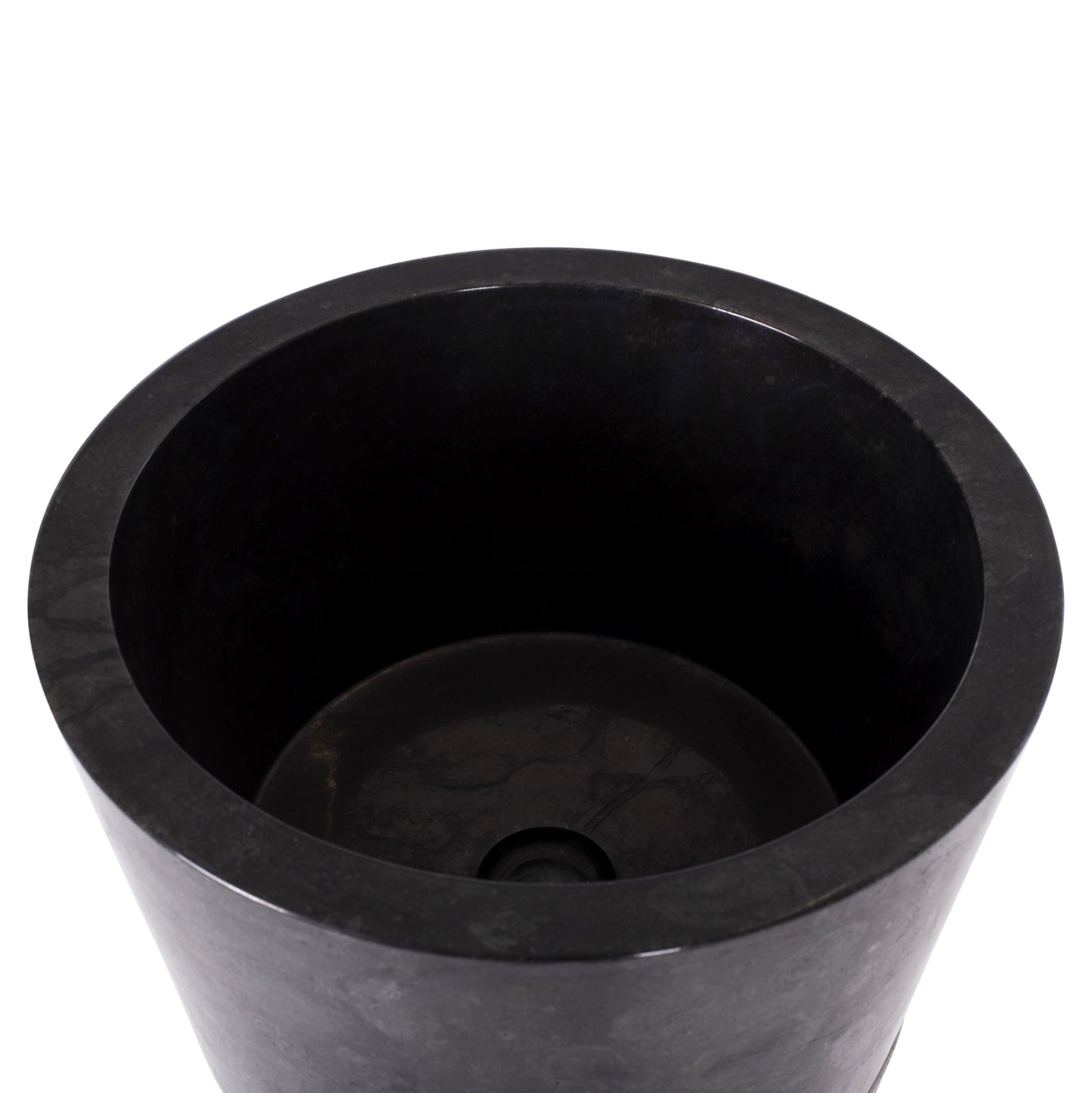 Cone Sink Made Of Marble In Black & Grey Φ40x90hcm.hm7808.01