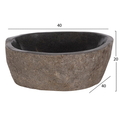 Stone Sink Carved Grey Color 40x40x20hcm.hm7807