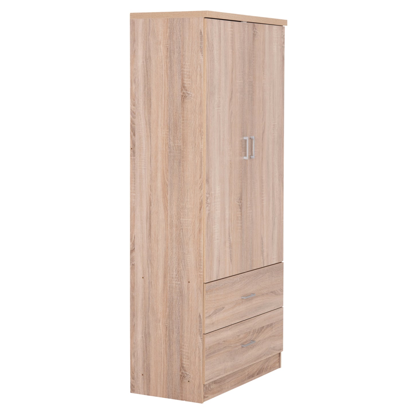 Wardrobe 2 Door With 2 Drawers Hm338.02 Sonama 80x41.5x180Ηcm.