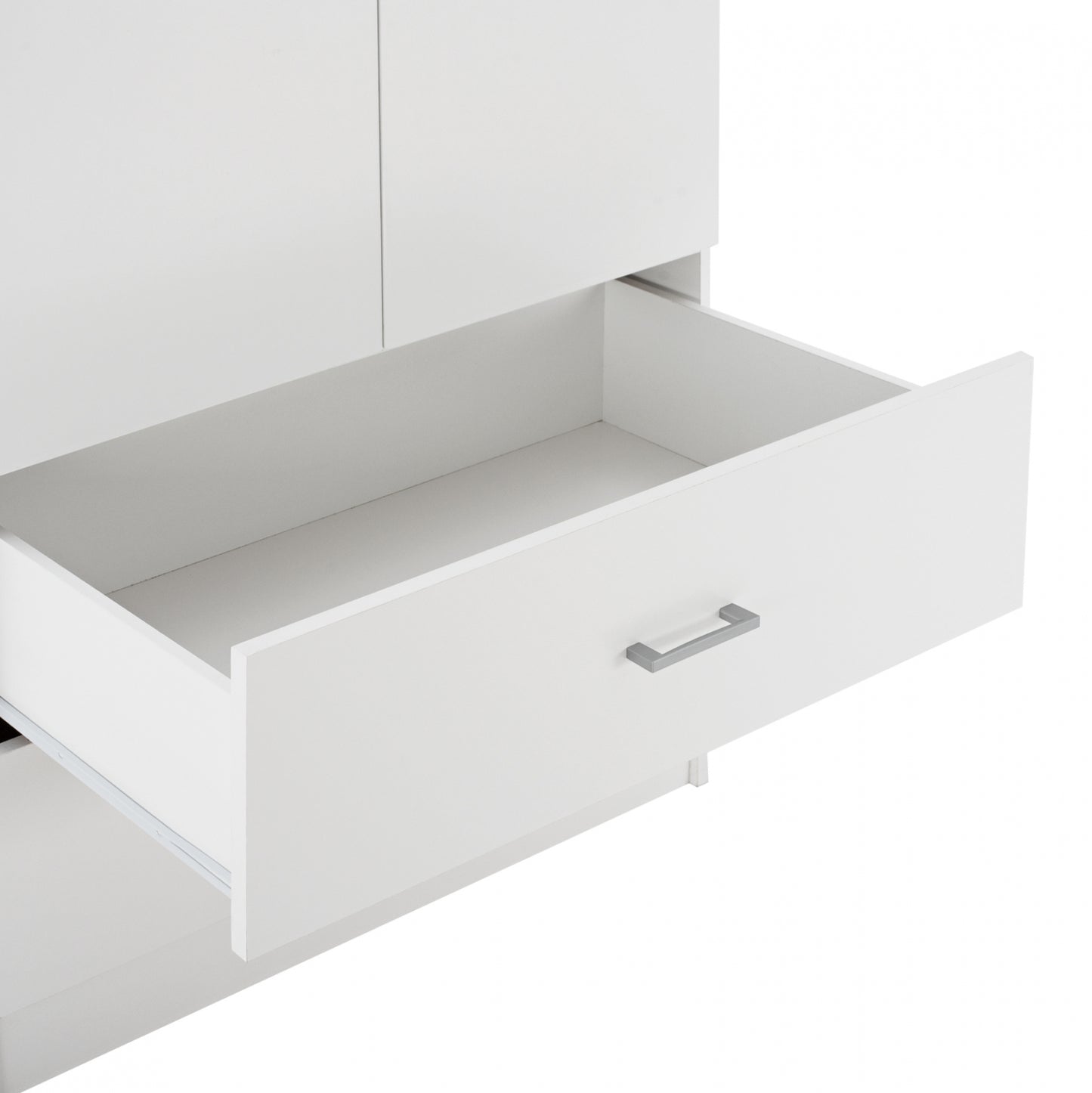 Wardrobe 2 Doors With 2 Drawers Hm338.05 White 80Χ42,5Χ180,5Υ Cm.