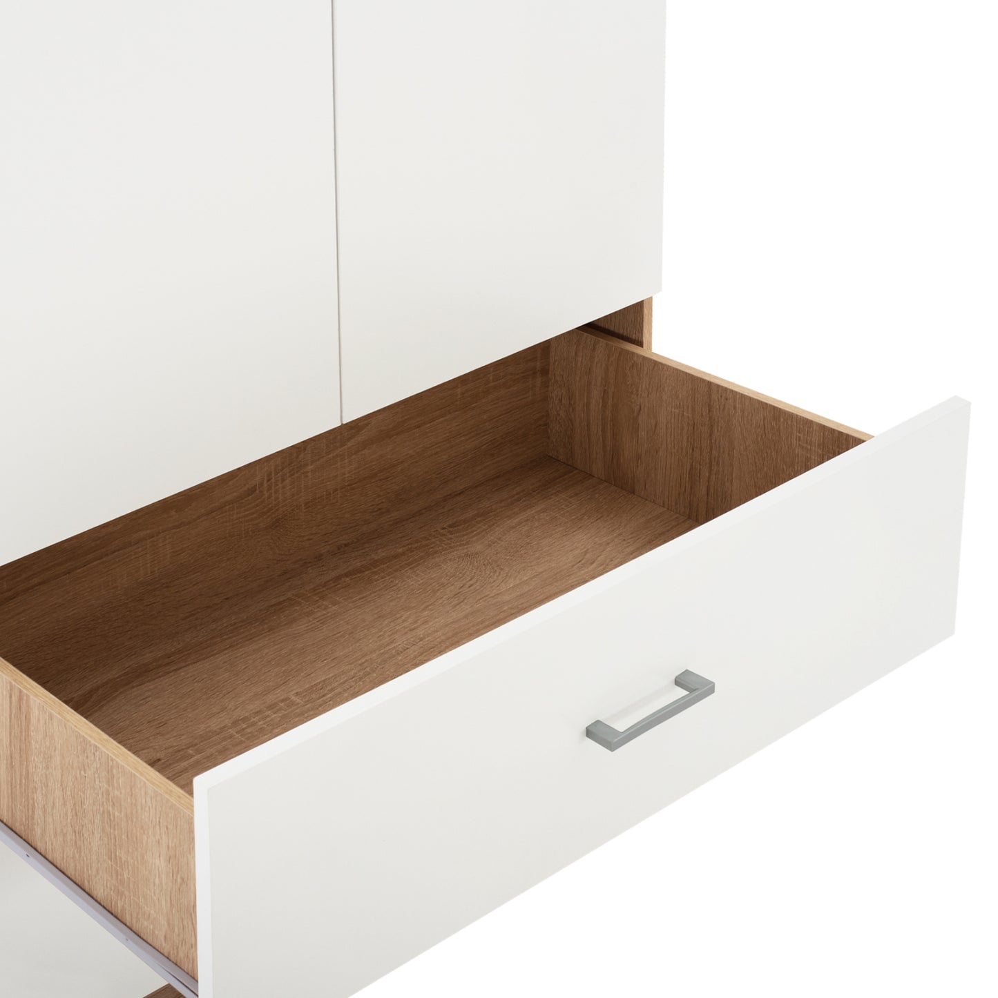 Wardrobe 2 Doors With 2 Drawers Hm338.06 Sonama-white 80Χ42,5Χ180,5Υ Cm.