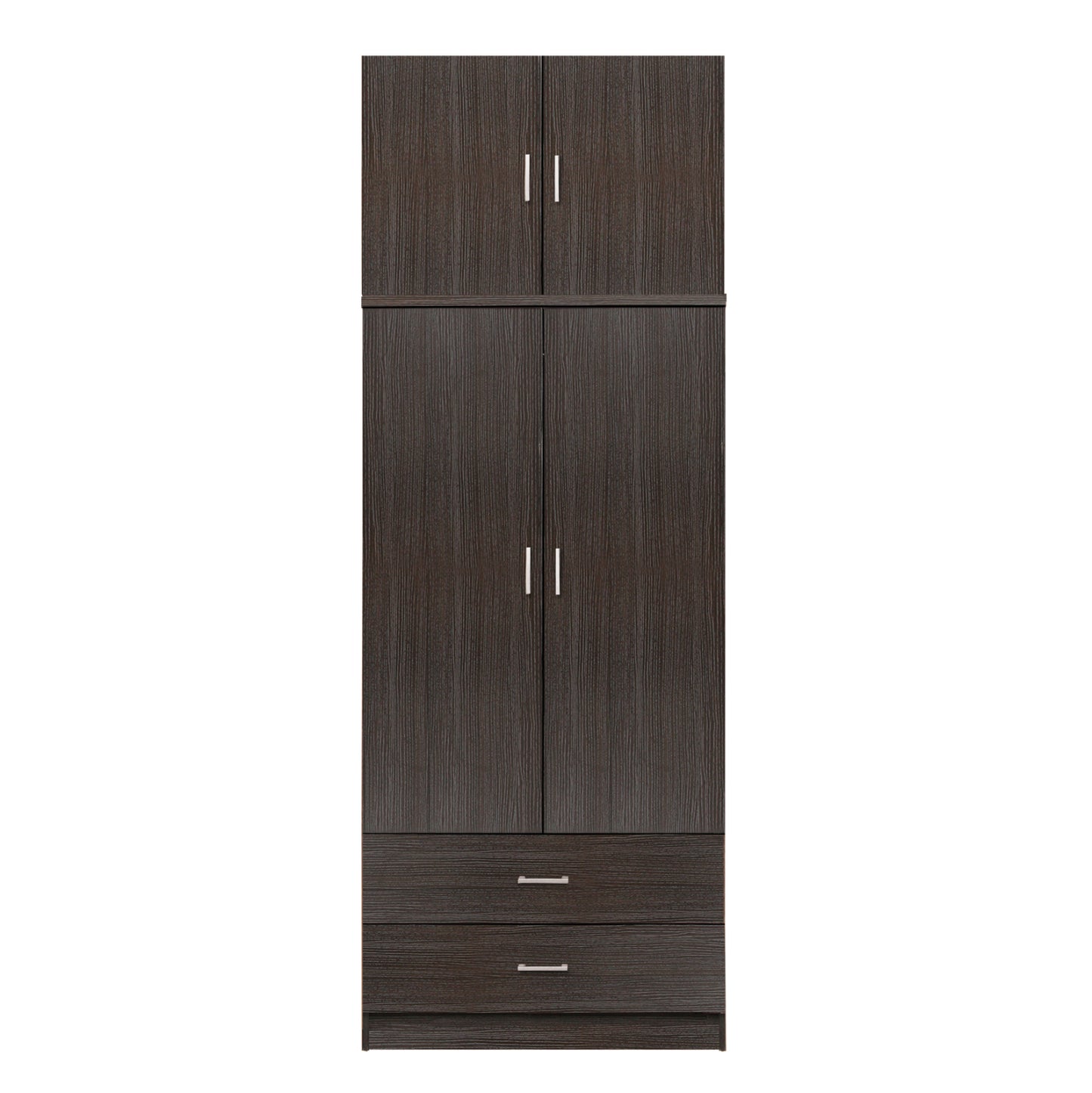 Wardrobe 2 Door With Loft & 2 Drawers Zebrano 80x42x241