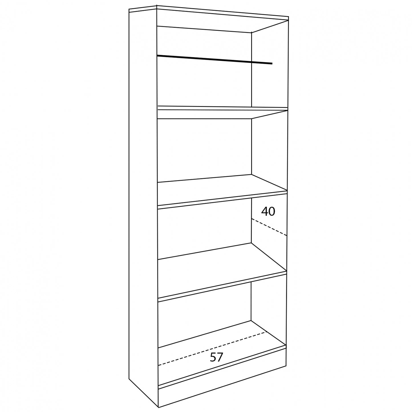 Wardrobe 2 Door With 3 Selves Hm337.02 Sonama 60x42x180