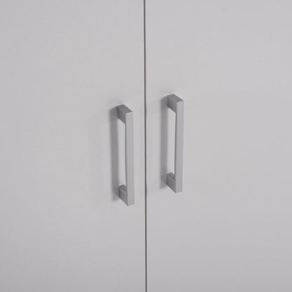 Wardrobe Bailey Hm337.05 2-leaf 3 Shelves Melamine In White 60Χ43Χ181h Cm.
