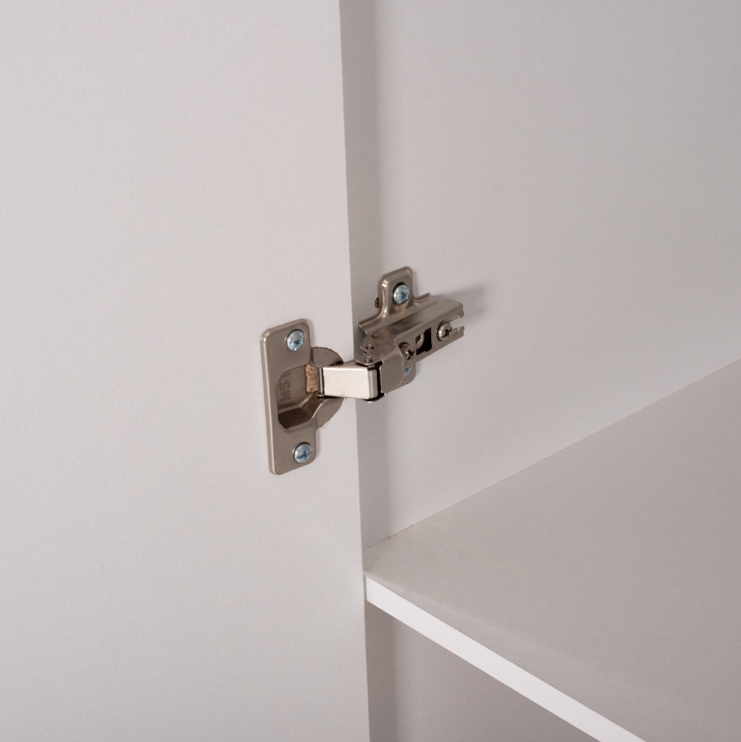 Wardrobe Bailey Hm337.05 2-leaf 3 Shelves Melamine In White 60Χ43Χ181h Cm.