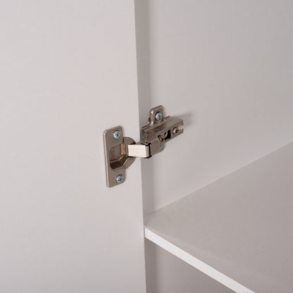 Wardrobe Bailey Hm337.05 2-leaf 3 Shelves Melamine In White 60Χ43Χ181h Cm.