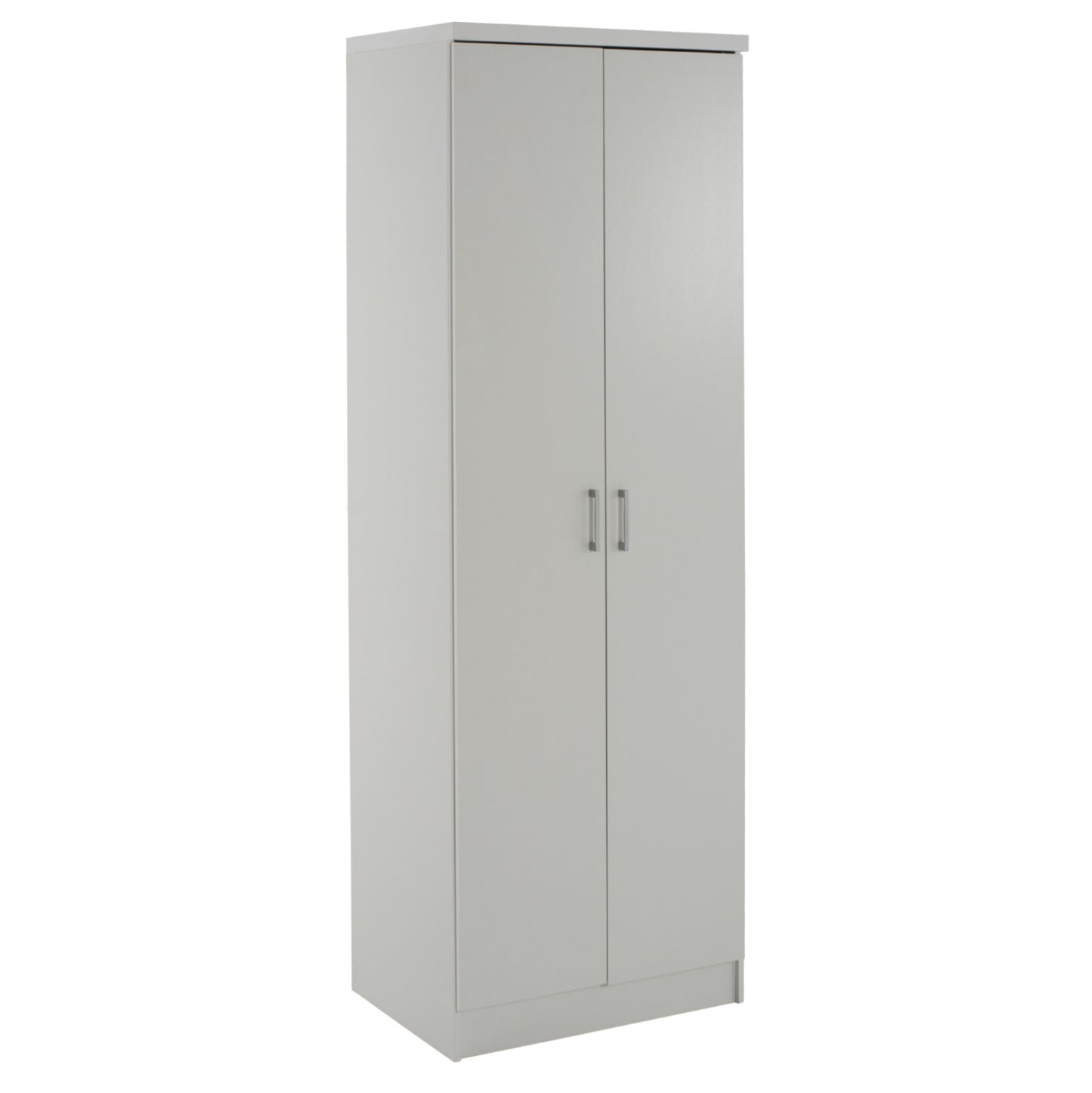 Wardrobe Bailey Hm337.05 2-leaf 3 Shelves Melamine In White 60Χ43Χ181h Cm.