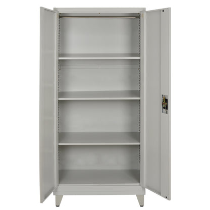 Closet 2-leaf Metal Hronda Hm21287.01 With 3 Shelves-keylock & Legs 70x40x180hcm.