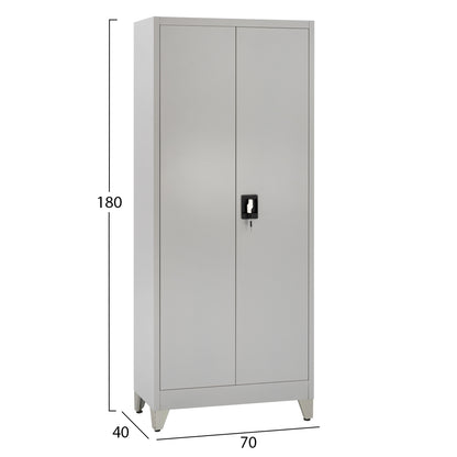 Closet 2-leaf Metal Hronda Hm21287.02 With Divider-keylock & Legs 70x40x180hcm.